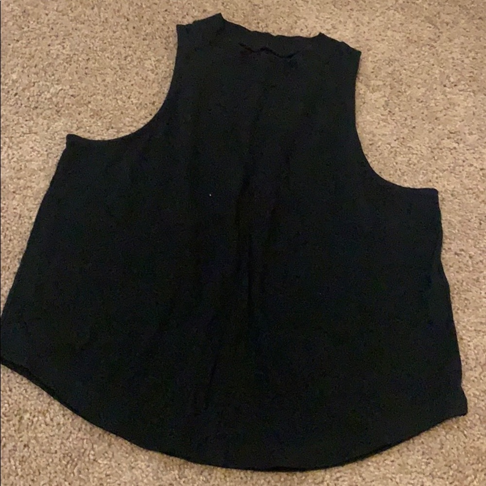 Madewell mock neck black muscle top